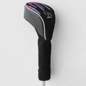 Abstract glinsterend monogramletter golfheadcover (Schuin)