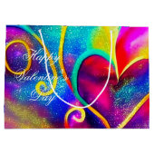 Abstract glinsterende harten valentijn groot cadeauzakje (Achterkant)