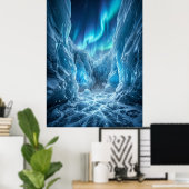 Abstract Glitch Digital Chaos Art Poster (Thuiskantoor)