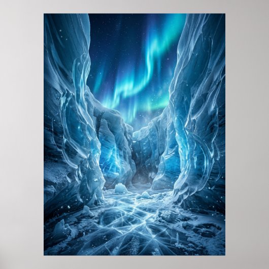 Abstract Glitch Digital Chaos Art Poster (Voorkant)