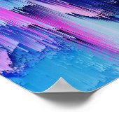Abstract Glitch Zonsondergang Ontwerp Poster (Hoek)