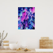 Abstract Glitch Zonsondergang Ontwerp Poster (Keuken)