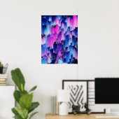 Abstract Glitch Zonsondergang Ontwerp Poster (Thuiskantoor)