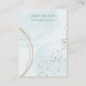 Abstract Glitter Blue Gold Ketting Band-beeldscher Visitekaartje (Voorkant)