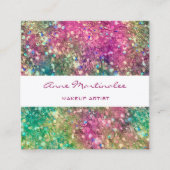 Abstract Glitter Glitz Square Visitekaartje (Voorkant)