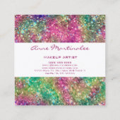 Abstract Glitter Glitz Square Visitekaartje (Achterkant)