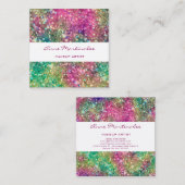 Abstract Glitter Glitz Square Visitekaartje (Voorkant / Achterkant)