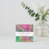 Abstract Glitter Glitz Square Visitekaartje (Staand voorkant)