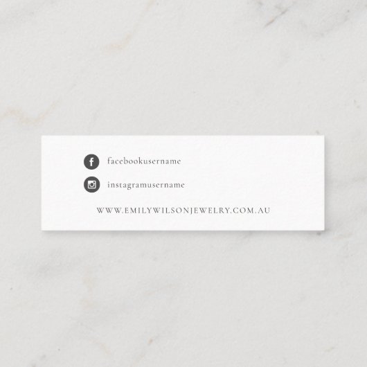 Abstract Glitter Gold Beige Stud Veroorbaar beelds Mini Visitekaartje (Achterkant)