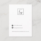 Abstract Glitter Ivory Gold 4 Stud Veroorbaar beel Visitekaartje (Achterkant)