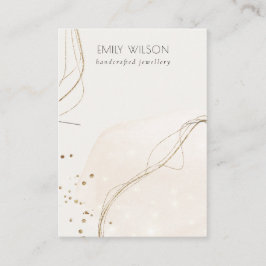 Abstract Glitter Ivory Gold Ketting Band-beeldsche Visitekaartje