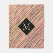 Abstract Glitter Sparkle Monogram Fleece Deken (Voorkant)