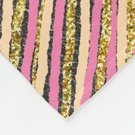 Abstract Glitter Sparkle Monogram Fleece Deken (Hoek)