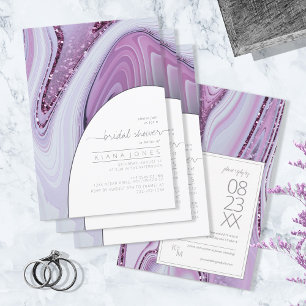 Abstract Glitter Strata Bruidsdouche Wht ID903