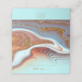 Abstract Glitter Strata Trouw Sky Blue ID903 Plaatskaartje (Buitenkant ongevouwen)