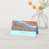 Abstract Glitter Strata Trouw Sky Blue ID903 Plaatskaartje (Achterkant)