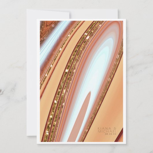 Abstract Glitter Strata Trouwmenu SouthW ID903 (Voorkant)