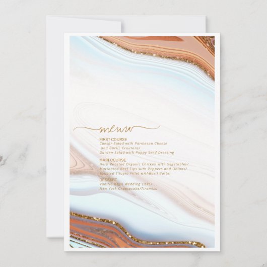 Abstract Glitter Strata Trouwmenu SouthW ID903 (Achterkant)