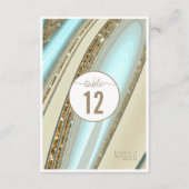 Abstract Glitter Strata Wedding Table Number ID903 Kaart (Voorkant)