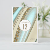 Abstract Glitter Strata Wedding Table Number ID903 Kaart (Staand voorkant)