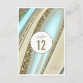 Abstract Glitter Strata Wedding Table Number ID903 Kaart (Achterkant)