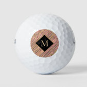 Abstract Glitter Stripes Monogram Golfballen (Voorkant)