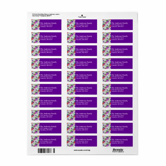 Abstract Glittery Pattern 3 Return Address Labels (Full Sheet)