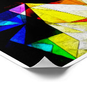 Abstract gloeiend geometrisch poster (Hoek)