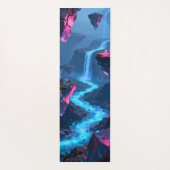 Abstract gloeiende rivier stromend yogamat (Achterkant)