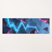 Abstract gloeiende rivier stromend yogamat (Voorkant (horizontaal))