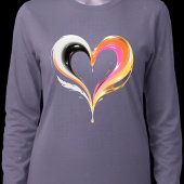 Abstract Glossy Swirl Heart Pop Art T-shirt