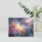 Abstract glowing pastel floral composition briefkaart (Staand voorkant)