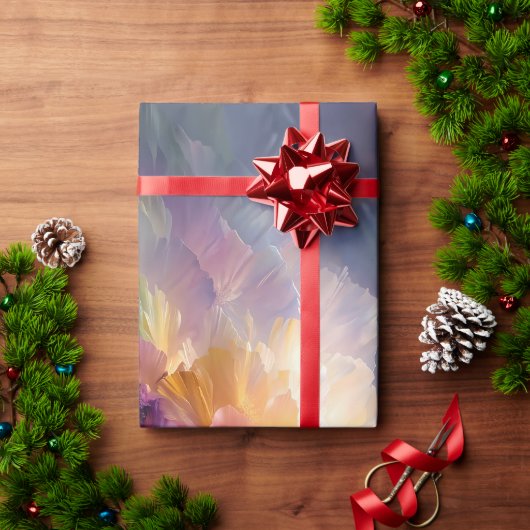 Abstract glowing pastel floral composition cadeaupapier (Feestdagen Geschenken)