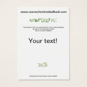 Abstract Gold Beige Green Artistic Hartelijk dank Visitekaartje (Achterkant)