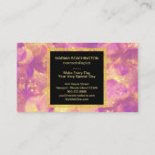 *~* Abstract Gold Black Glitter Paars Geel Visitekaartje (Achterkant)