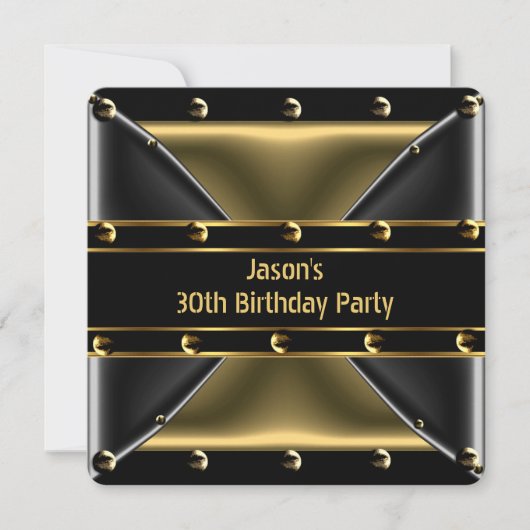Abstract Gold Bronze Mannen 30e verjaardag 5BG Kaart (Voorkant)