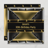 Abstract Gold Bronze Mannen 30e verjaardag 6BG Kaart (Voorkant / Achterkant)