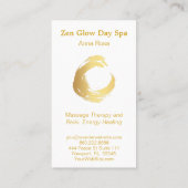 *~* Abstract Gold Brush Reiki Meditation Yoga Zen Visitekaartje (Achterkant)