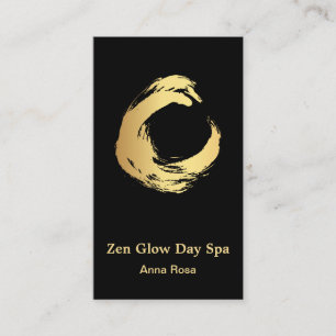 *~* Abstract Gold Brush Reiki Meditation Zen Visitekaartje