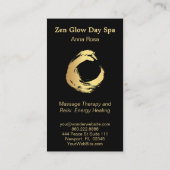 *~* Abstract Gold Brush Reiki Meditation Zen Visitekaartje (Achterkant)