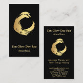 *~* Abstract Gold Brush Reiki Meditation Zen Visitekaartje (Voorkant / Achterkant)