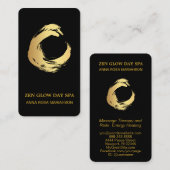 *~* Abstract Gold Brush Reiki Zen Meditation Yoga Visitekaartje (Voorkant / Achterkant)