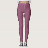 Abstract Gold Burgundy Floral Leggings (Voorkant)