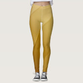 Abstract Gold Diagonal Layers Luxury Art Leggings (Voorkant)