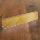 Abstract Gold Diagonal Layers Luxury Art Naambordje (Zijkant)