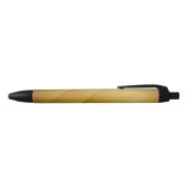 Abstract Gold Diagonal Layers Luxury Art Zwarte Inkt Pen (Bovenkant)