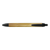Abstract Gold Diagonal Layers Luxury Art Zwarte Inkt Pen (Achterkant)