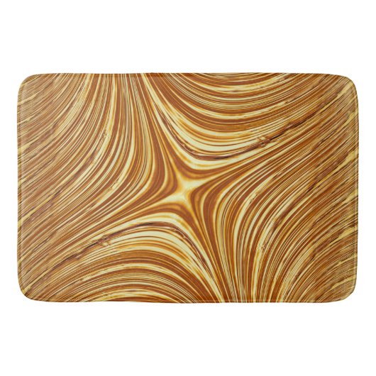 Abstract Gold Fractal Badmat (Voorkant)