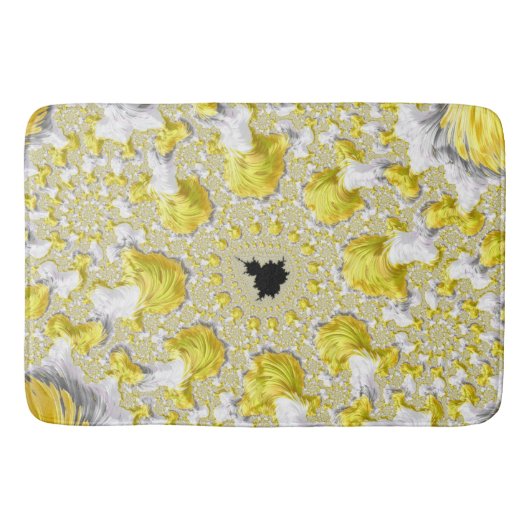 Abstract Gold Fractal Badmat (Voorkant)