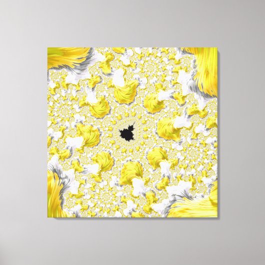 Abstract Gold Fractal Canvas Afdruk (Voorkant)